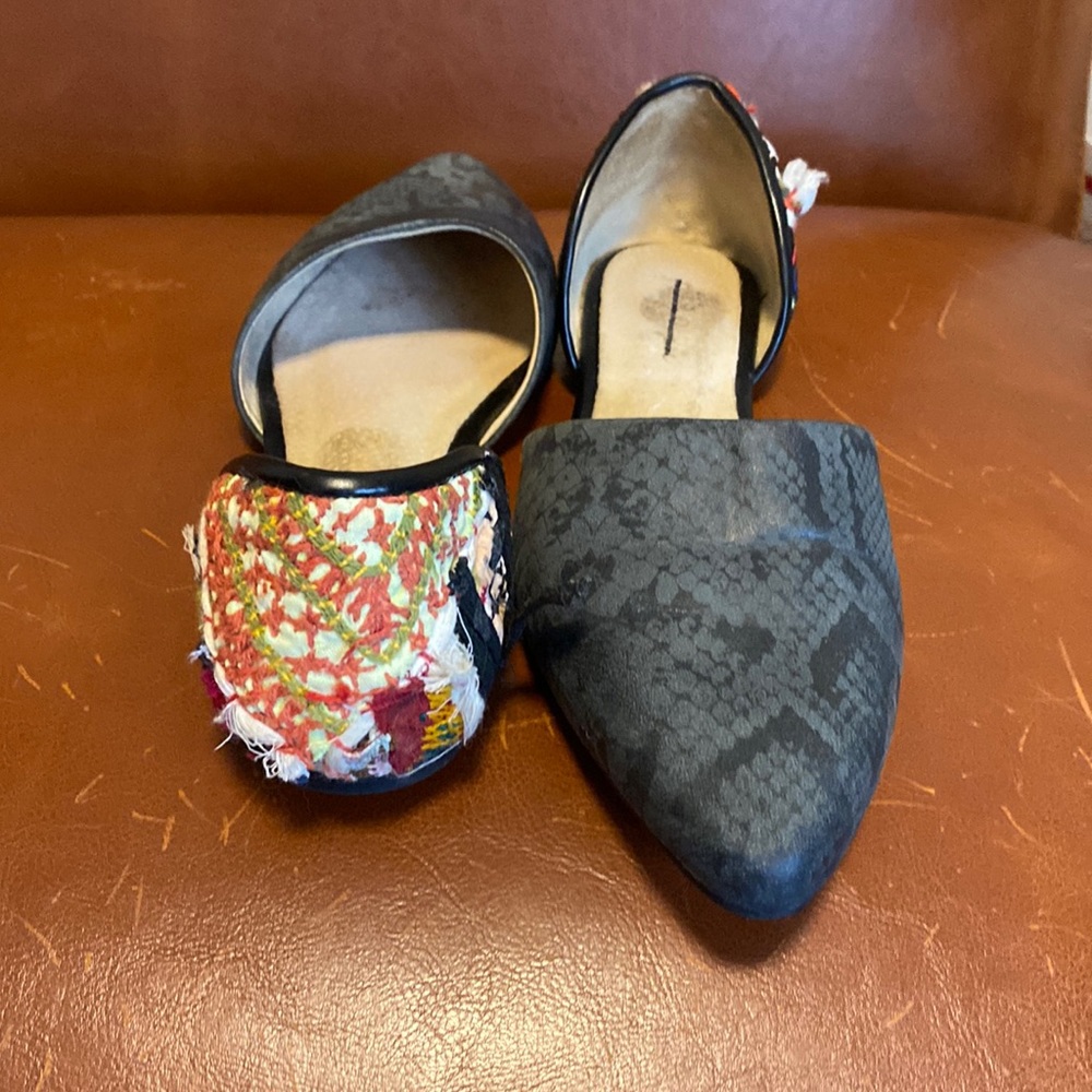 Free People Black and Multicolor Flats